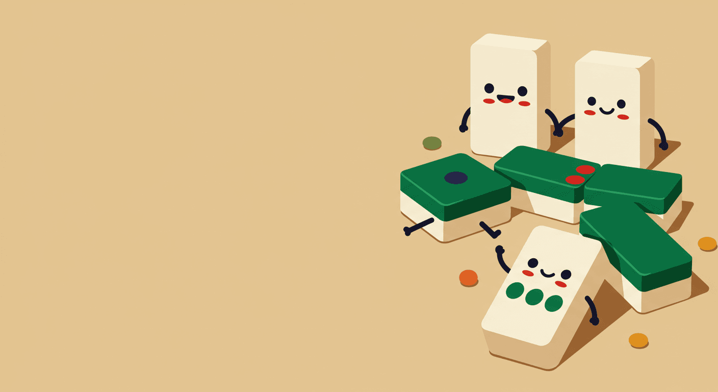 A friendly group of mahjong tiles